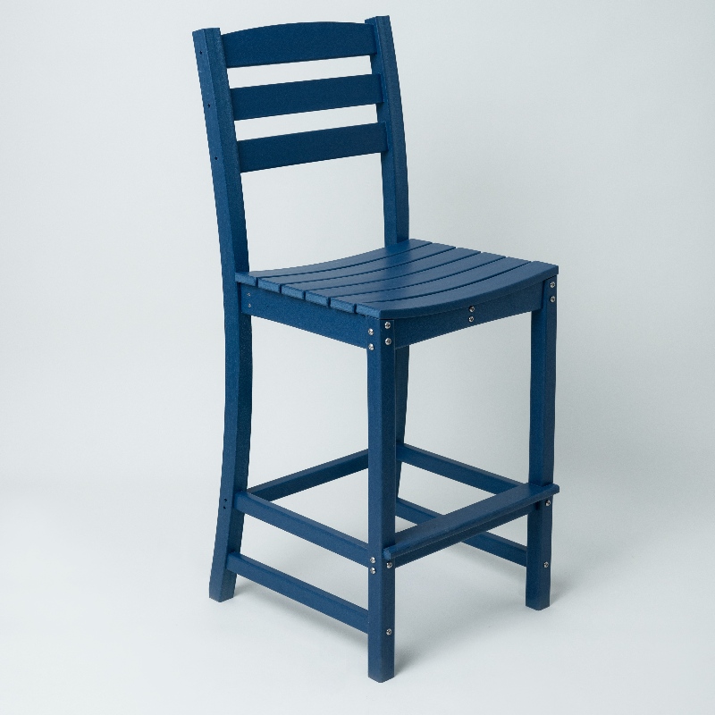 Висок стол Adirondack със син цвят